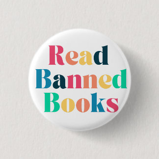 Read Banned Books Typography 3 Cm Round Badge