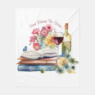Read Between the Wines Fleece Blanket
