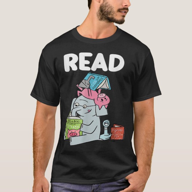 Read book club piggie elephant pigeons,funny shirt (Front)