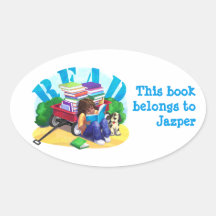 READ Book Wagon Personalised Book Sticker