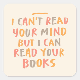 Read Books and Mind Clever Cosy Square Sticker