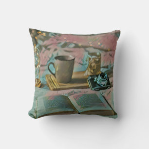 Read Books, Drink Coffee Cushion