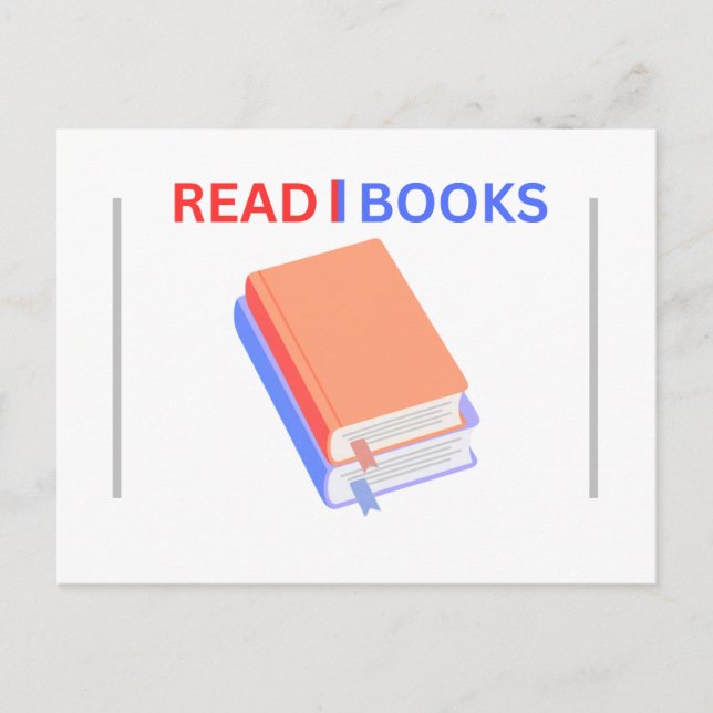 READ BOOKS message paper Postcard (Front)