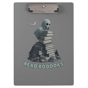 Read booooks, Ghost reading books Clipboard