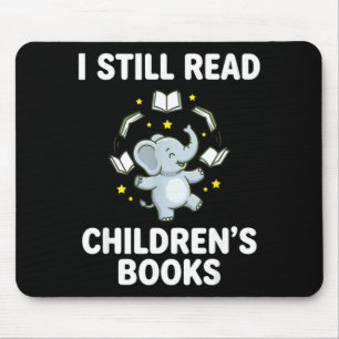 Read children's books - cute juggling elephant mouse mat