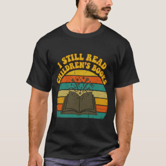 Read children's books funny vintage retro men T-Shirt