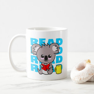 Read: Cute Koala Reading Book & Coffee Mug