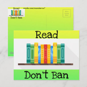 Read Don't Ban Postcard