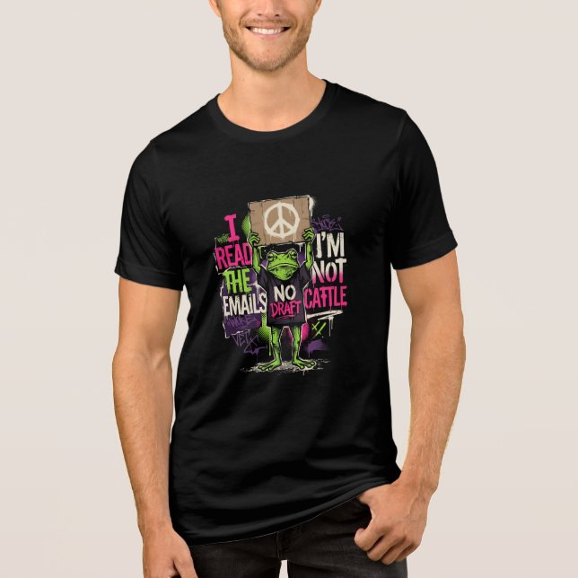 Read Epstein Emails No Draught Iran War Tri-Blend Shirt (Front)