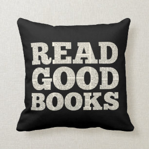Read Good Books Pillow, homeschool, back to school Cushion