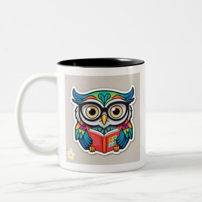 "Read, Grow, Thrive" Two-Tone Coffee Mug (Left)