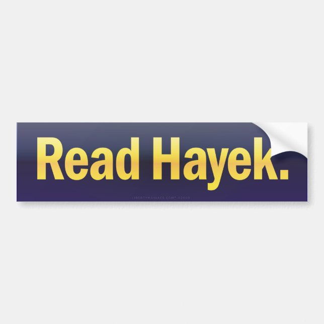 Read Hayek Bumper Sticker (Front)