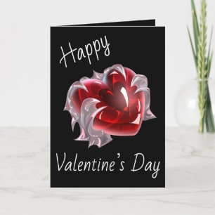 Read heart crystal happy Valentine’s Day card dark