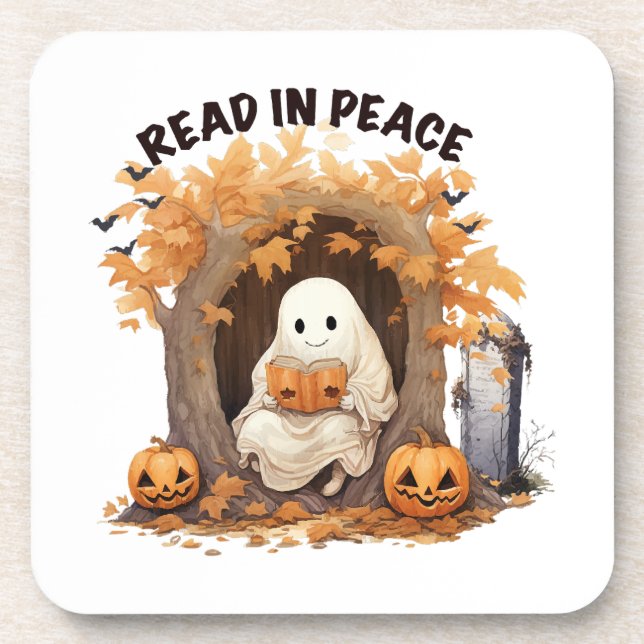 Read in Peace Boo Ghost Coaster (Front)