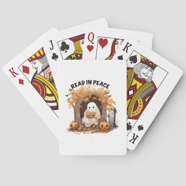 Read in Peace Boo Ghost Playing Cards (Back)