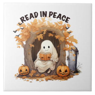 Read in Peace Boo Ghost Tile