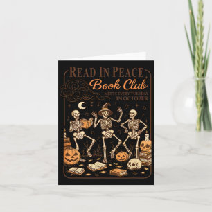 Read In Peace Book Club Spooky Readers Halloween O Card