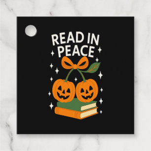 Read in Peace Funny Halloween Book Favour Tags