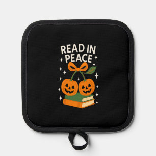 Read in Peace Funny Halloween Book Pot Holder
