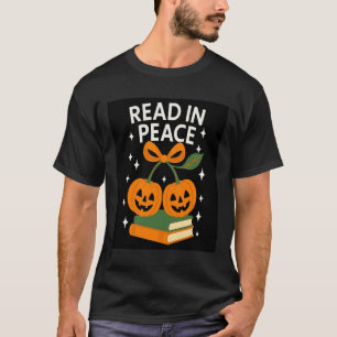Read in Peace Funny Halloween Book T-Shirt