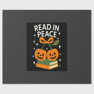 Read in Peace Funny Halloween Book Wrapping Paper