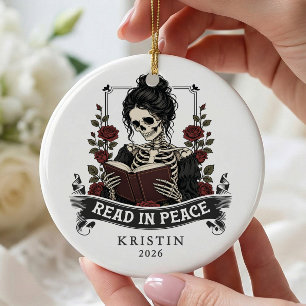 Read in Peace Gothic Book Lover Ornament