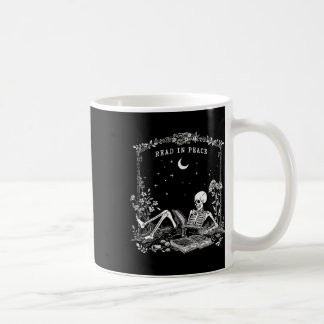 Read In Peace Spooky Teacher Skeleton Trick Teach  Coffee Mug