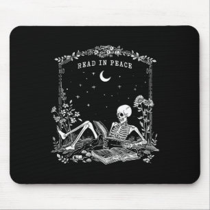 Read In Peace Spooky Teacher Skeleton Trick Teach Mouse Mat