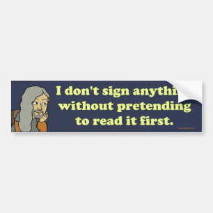 read it first... bumper sticker