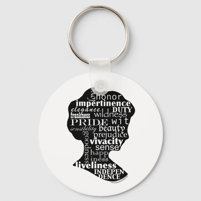 Read Jane Austen Cameo Key Ring (Front)