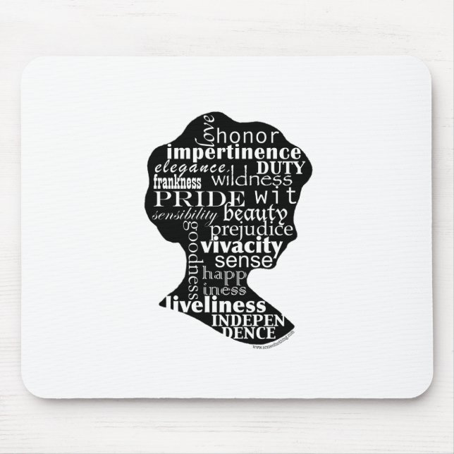 Read Jane Austen Cameo Mouse Mat (Front)