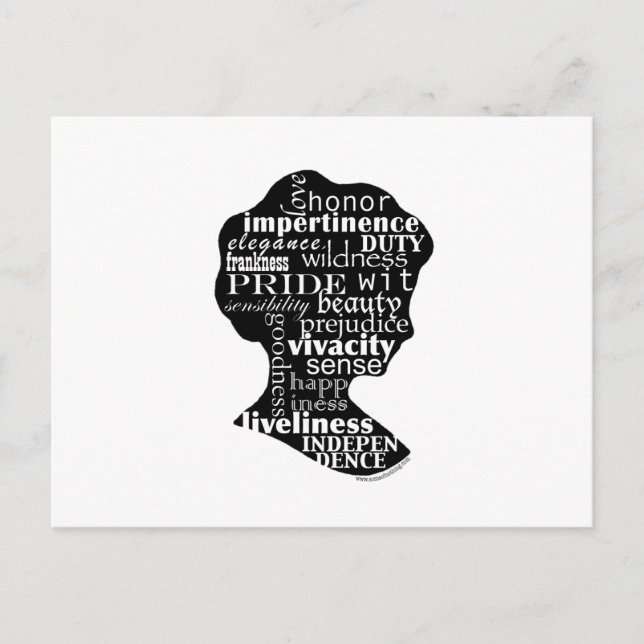 Read Jane Austen Cameo Postcard (Front)