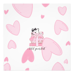 Read • Love • Display – Cat & Book Photo Enlargeme Print