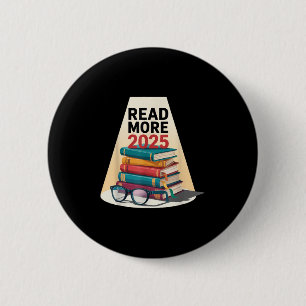 Read More 2025 Book Lover Reading Challenge Girls 6 Cm Round Badge