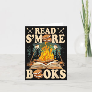 Read More Books Campfire Smores Camping Outdoors Card