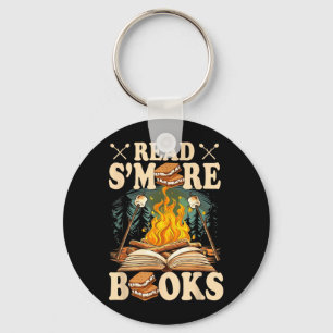 Read More Books Campfire Smores Camping Outdoors Key Ring