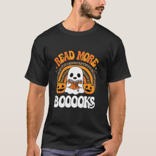 Read More Books Cute Booooks Ghost Pumpkin Teacher T-Shirt
