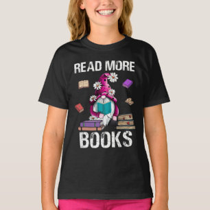 Read More Books English Teacher School Reading Tea T-Shirt
