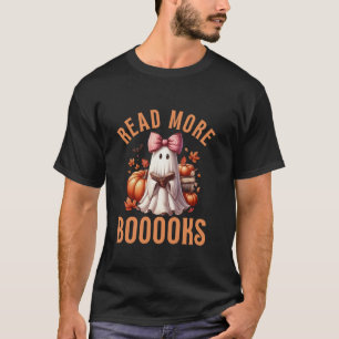 Read More Books Ghost Coquette Bow Funny Librarian T-Shirt