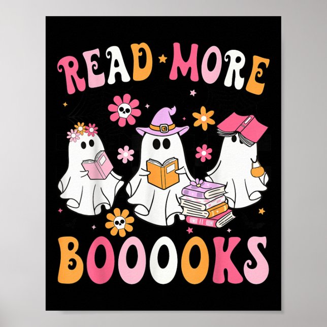 Read More Books Ghosts Reading Book Funny Teacher  Poster (Front)