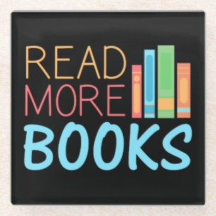 Read More Books Glass Coaster