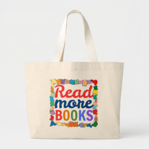 Read More Books Large Tote Bag