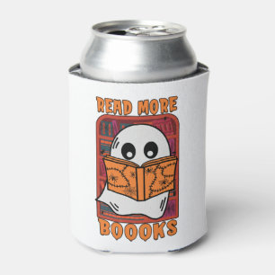 Read More Books Library Ghost Reading Halloween Can Cooler