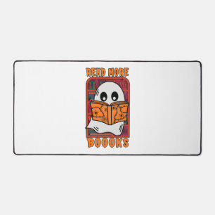 Read More Books Library Ghost Reading Halloween Desk Mat