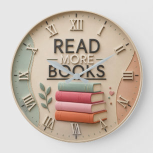 Read More Books Library Reading Nook Teacher Gif Large Clock