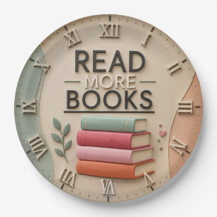 Read More Books Library Reading Nook Teacher Gif Paper Plate