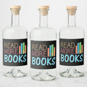 Read More Books Liquor Bottle Label