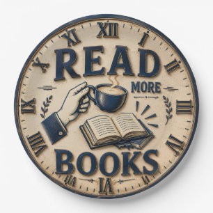 Read More Books Reading Lover Gift Paper Plate