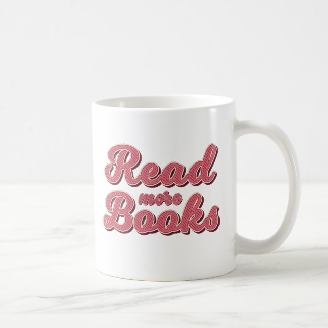 Read More Books Retro Book Lover Coffee Mug (Right)