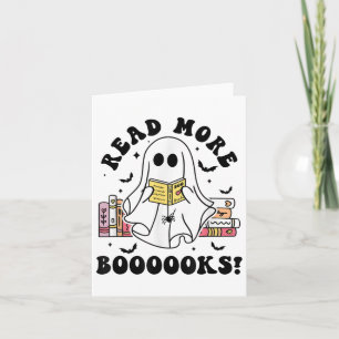 Read More Books Spooky Boo Book Lovers Halloween L Card